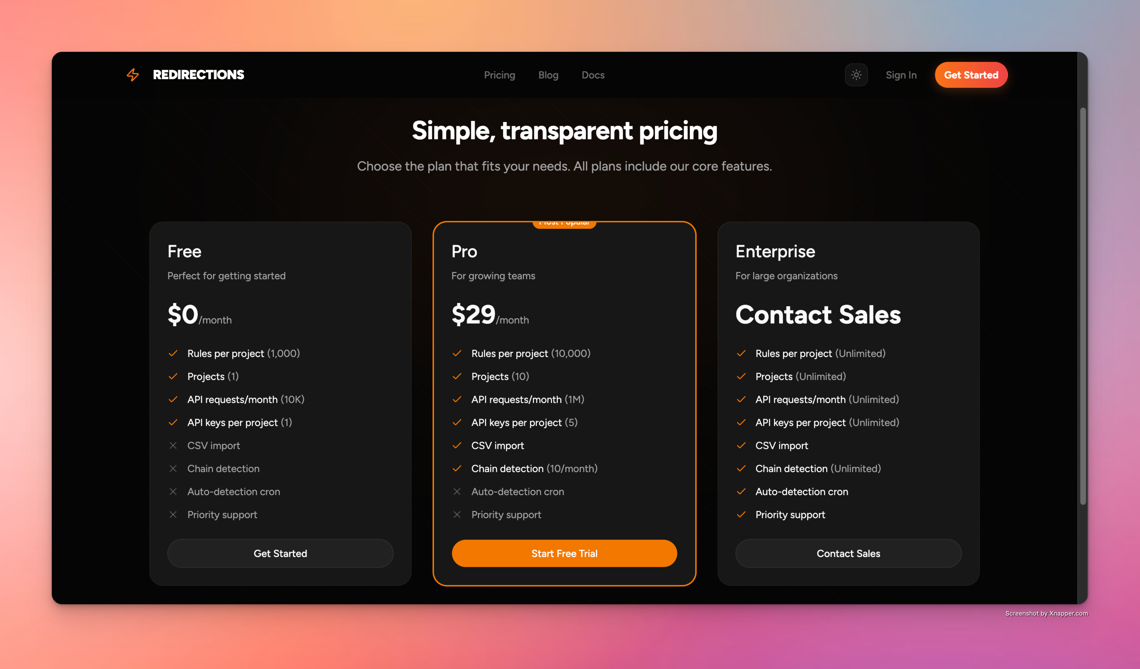 Redirections - Screenshot 4 showing product features and functionality