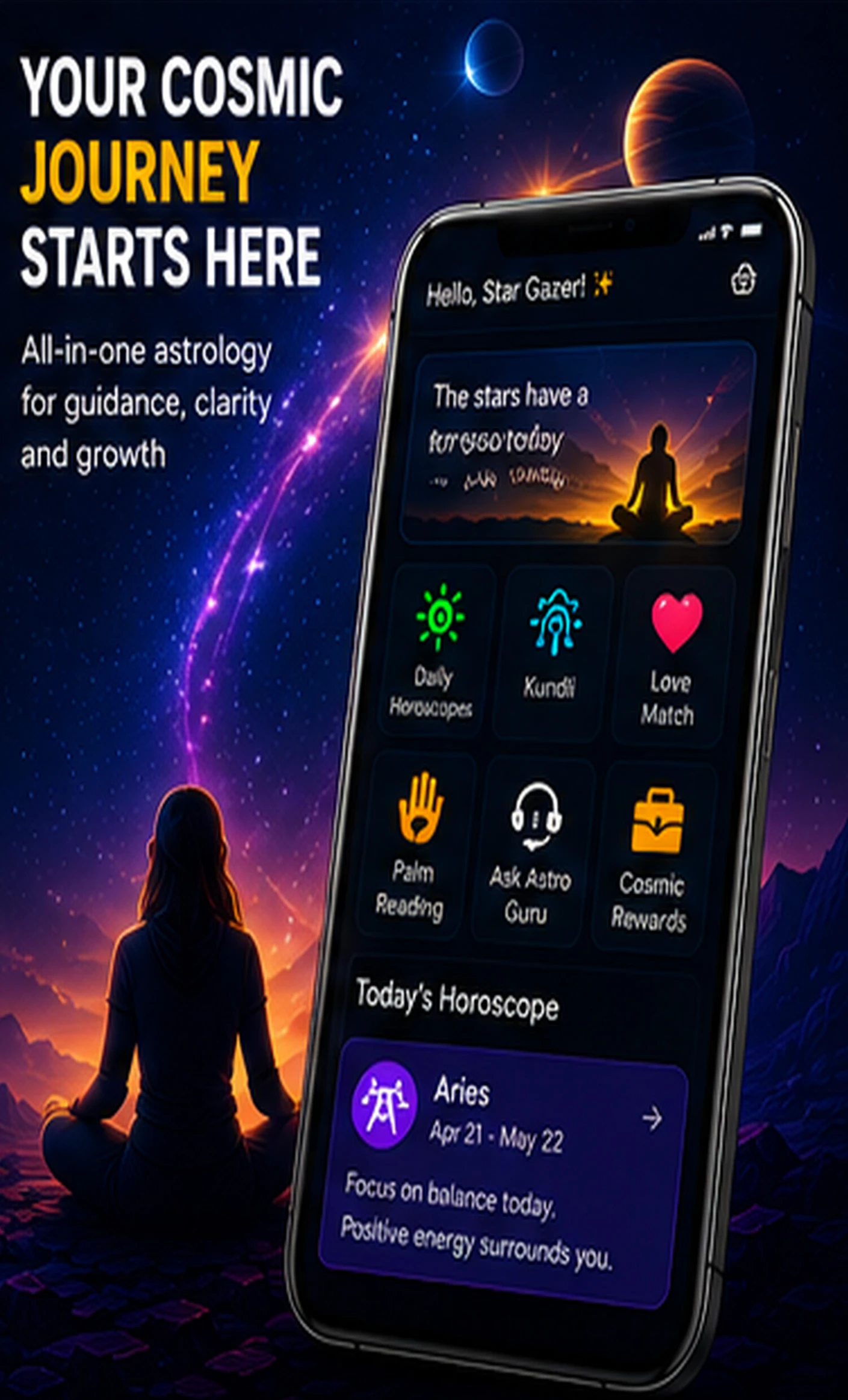 AstroNumy: AI Kundli & Palm 截图
