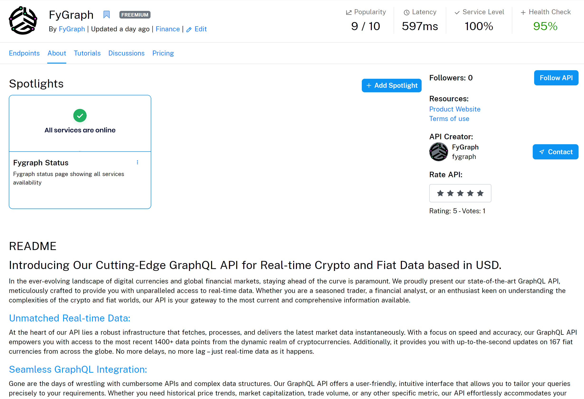 وسائط Fygraph - API GraphQL في الوقت الفعلي لعملات التشفير والفيات. 3