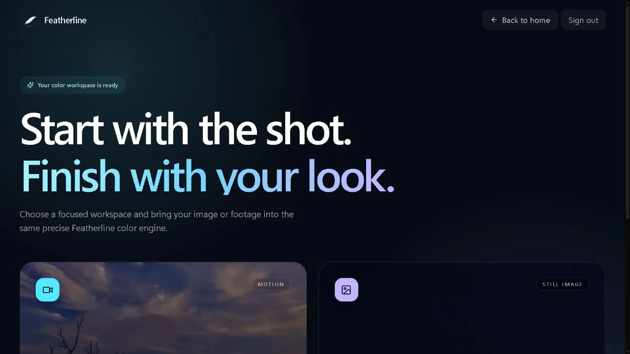Featherline — Professional Color Grader  gallery image