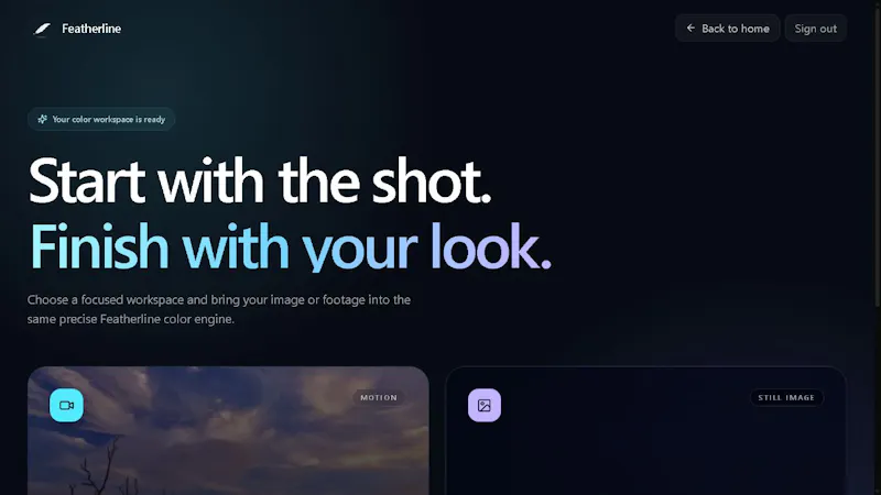 Featherline — Professional Color Grader  screenshot 3