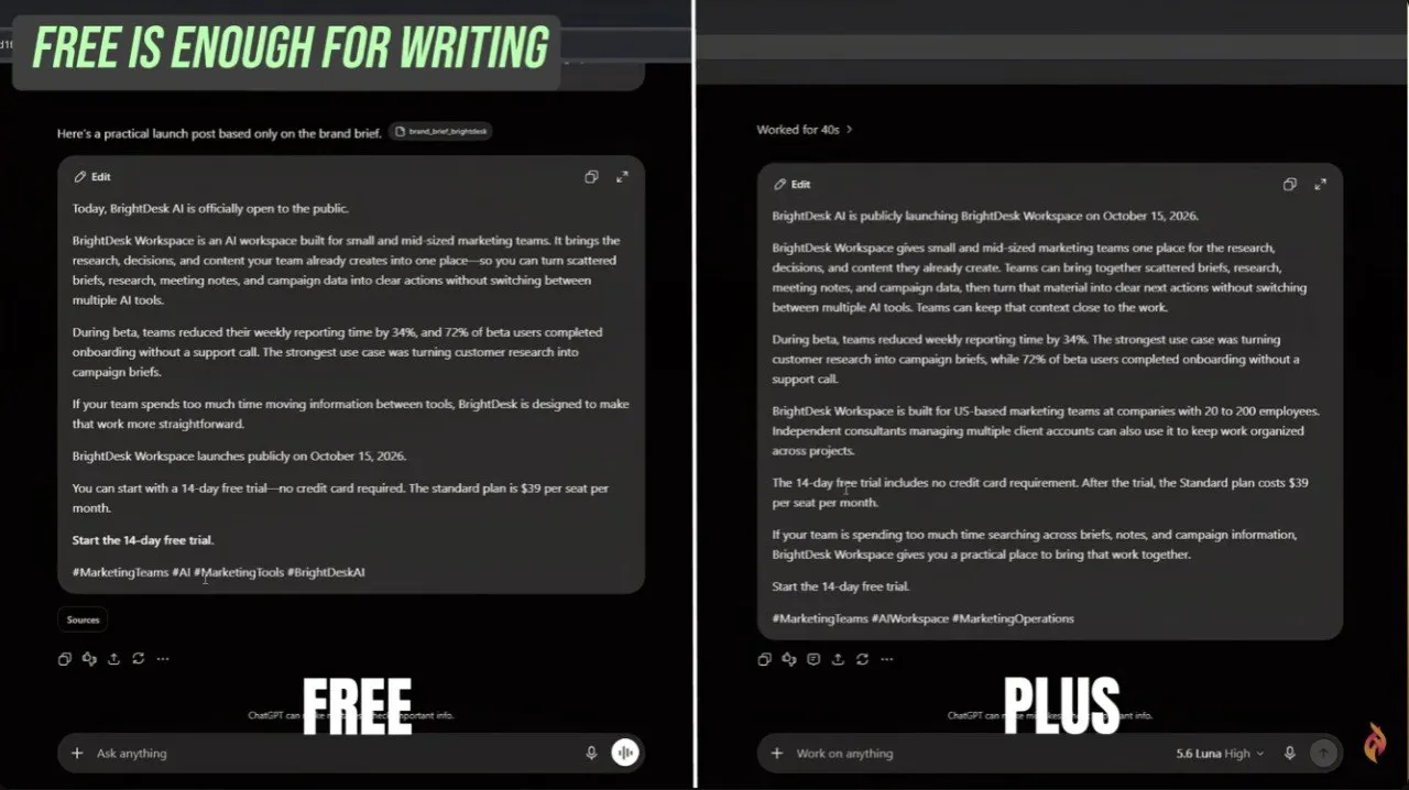 ChatGPT Free vs Plus 24 Differences 截图 4