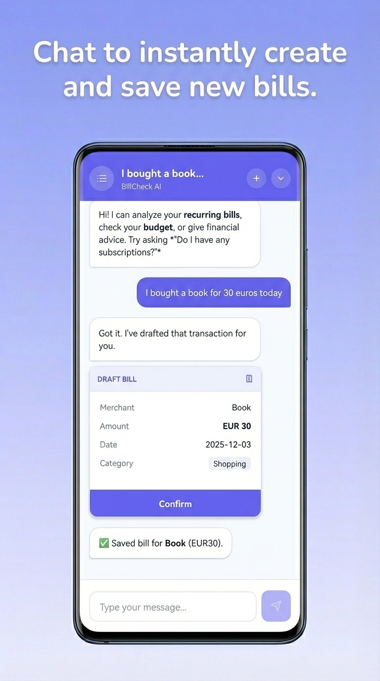 BillCheck - Screenshot 4 showing product features and functionality