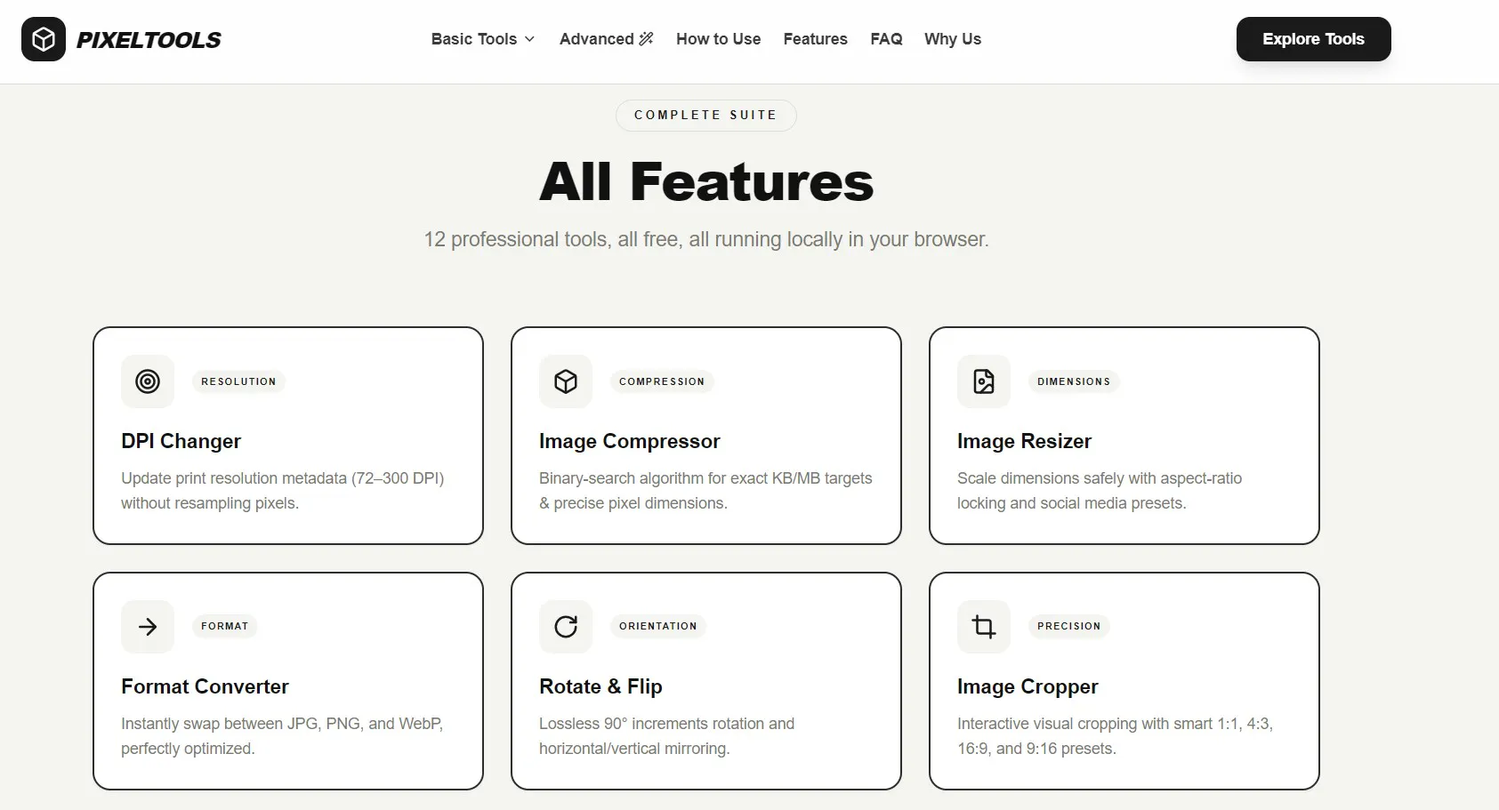 PixelTools7 – Free Online Image Toolkit gallery image