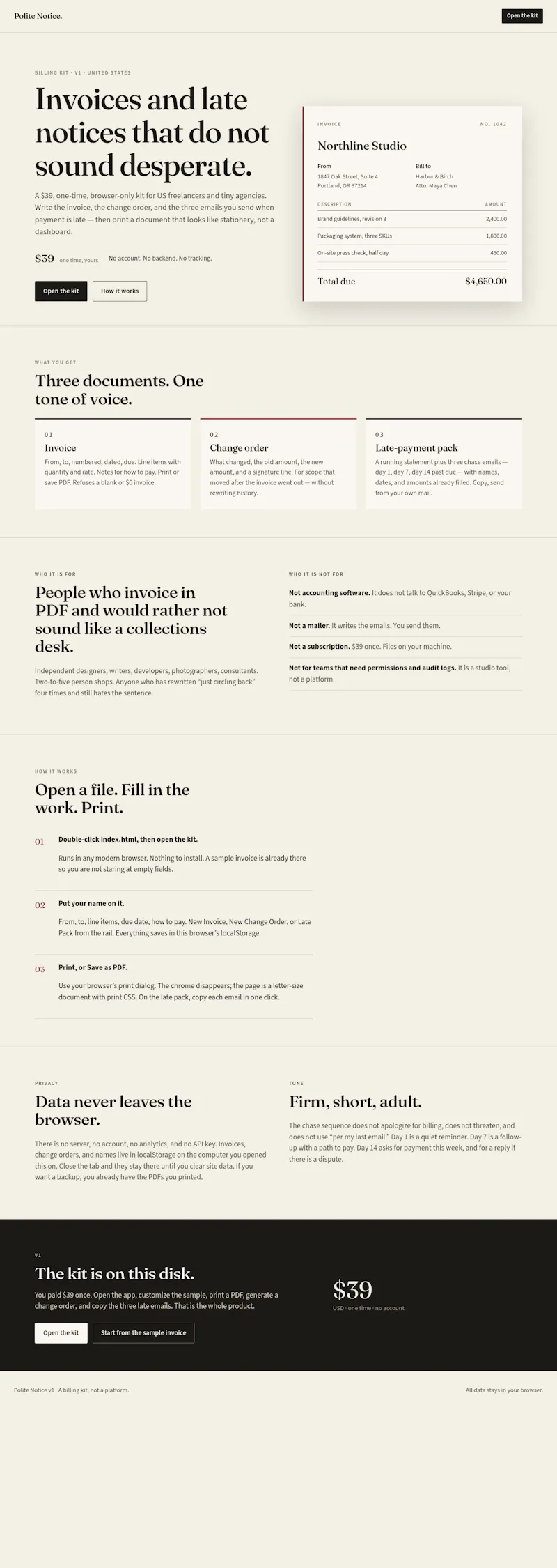 Polite Notice screenshot 2