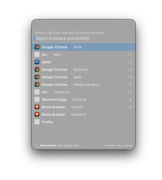 Choose Browser gallery image