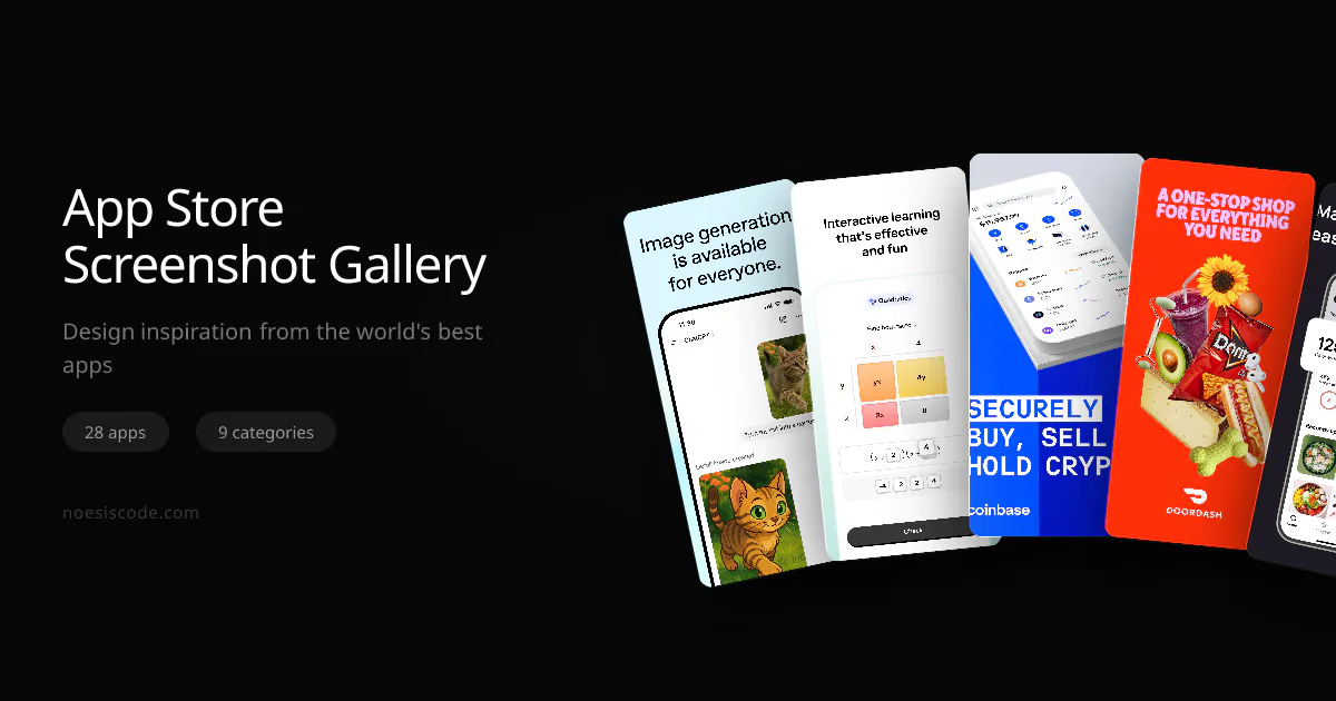 App Store Screenshot Gallery 제품 배너