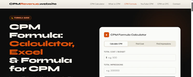 CPM Formula screenshot 1