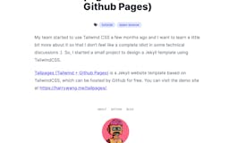 Tailpages (Tailwind + Github Pages) media 3