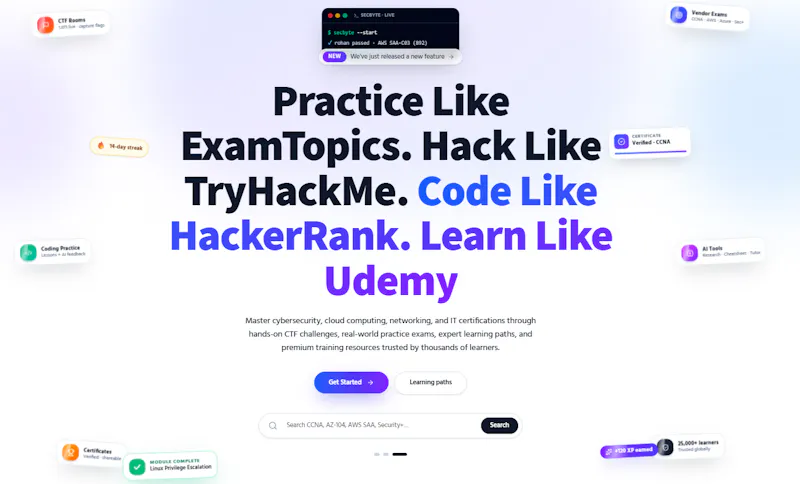 learn Secbyte- Cybersecurity Learning screenshot 1