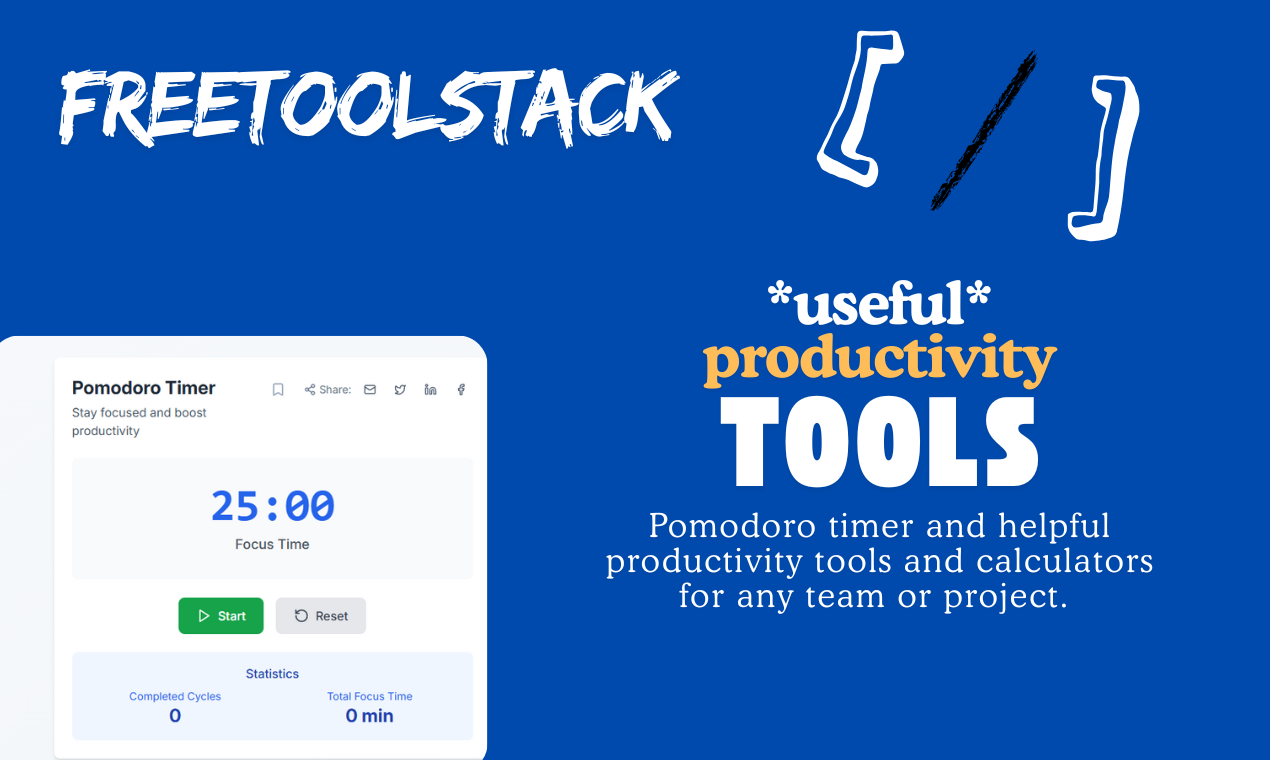 FreeToolStack - 15 powerful tools to create, collab, and optimize your work media 2