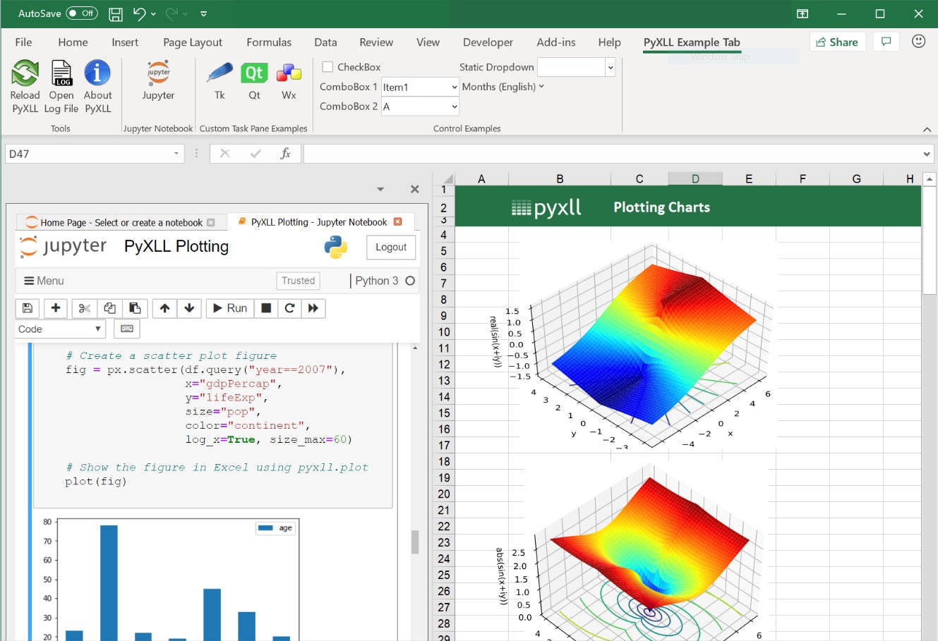وسائط pyxll - اكتب إضافات Excel في Python 3