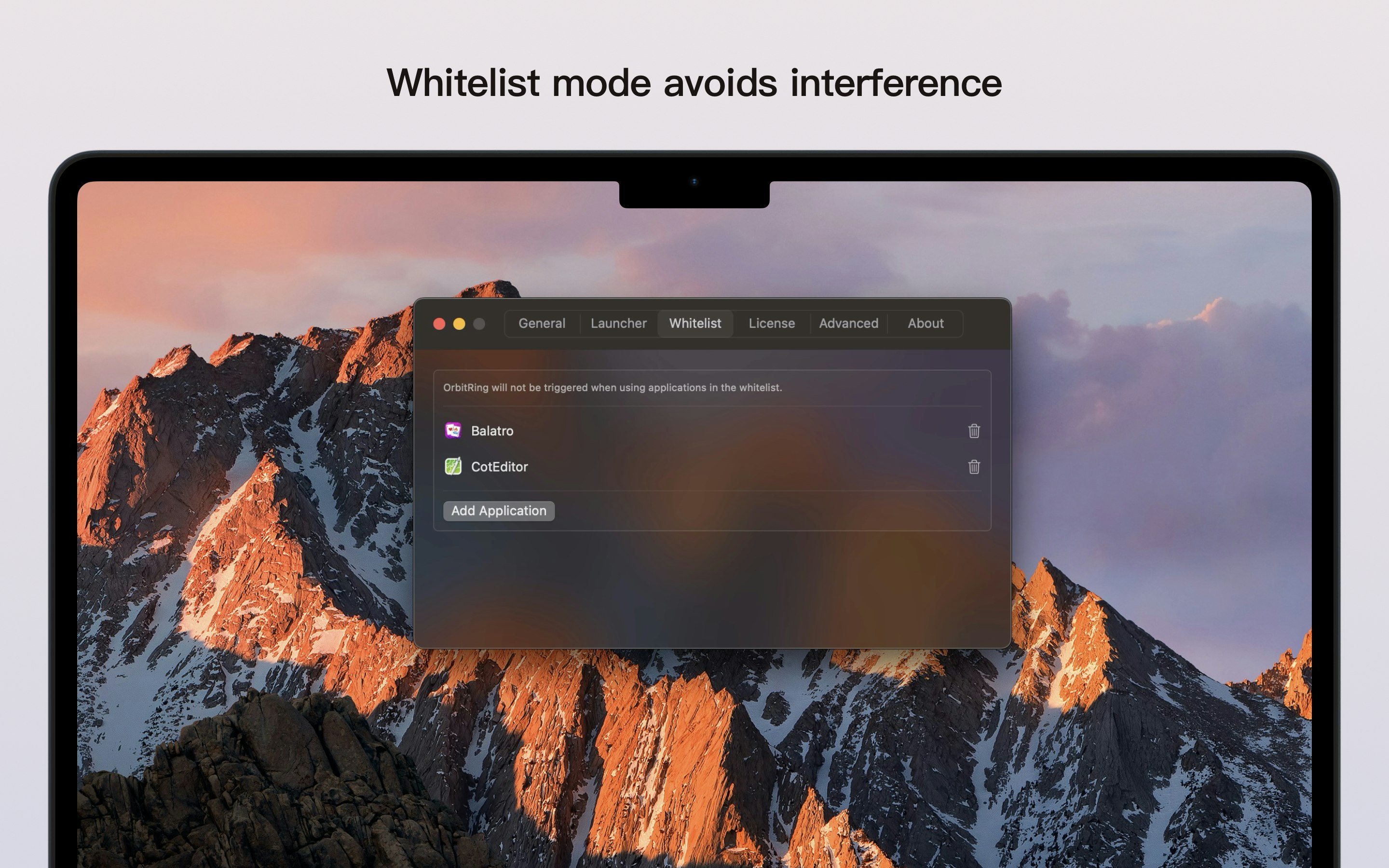 Een baanbreker - Orbitring is een MacOS -snelle launcher rond je cursor. media 4