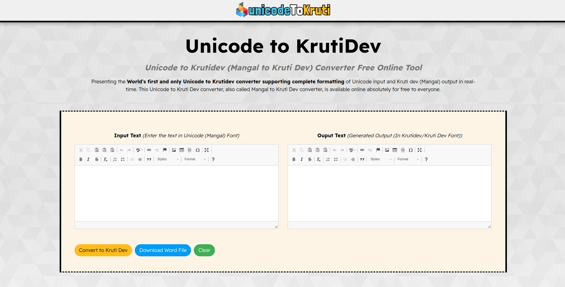 Convertisseur Unicode to Krutidev media 1