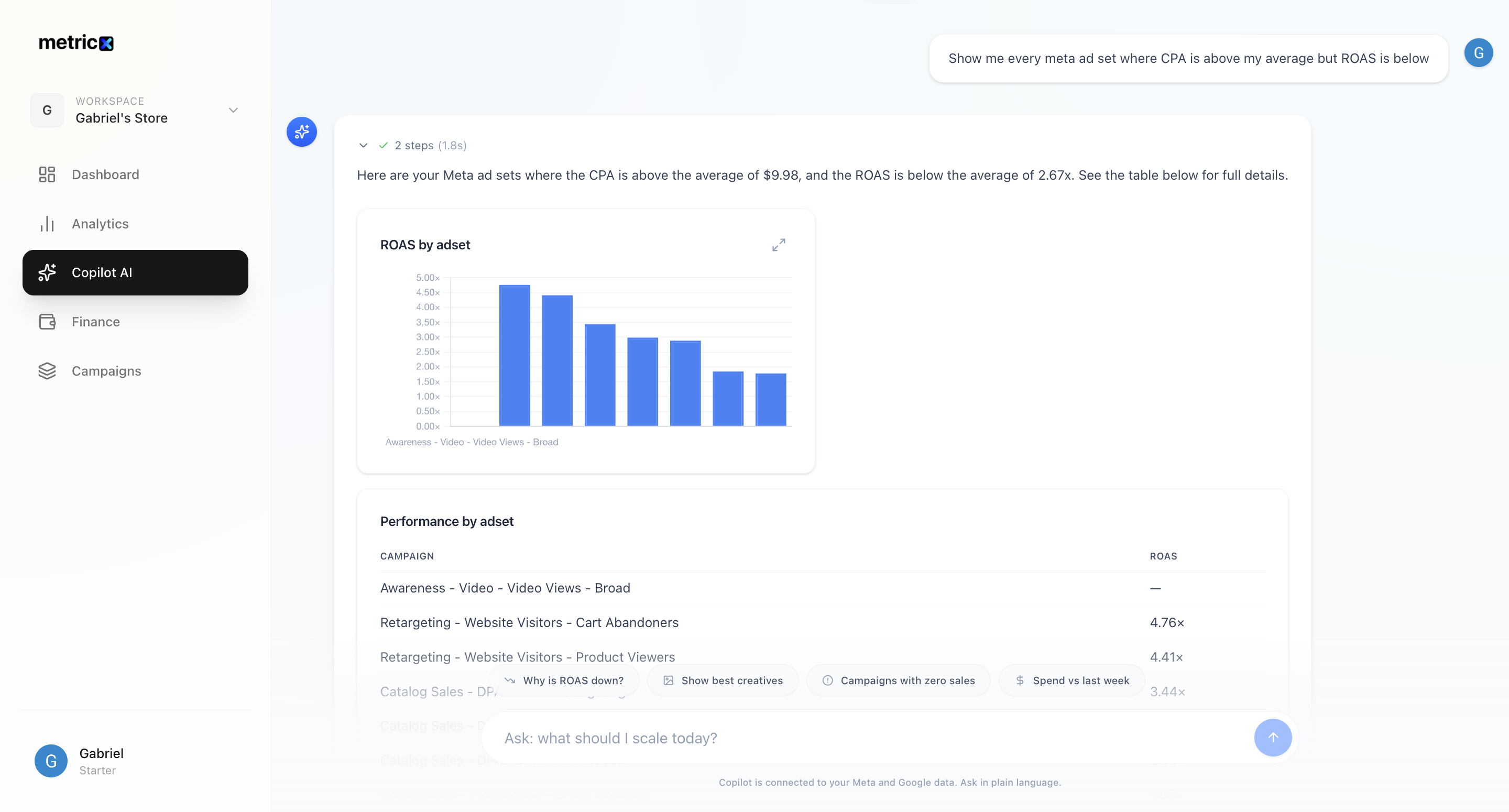 metricx - Screenshot 3 showing product features and functionality