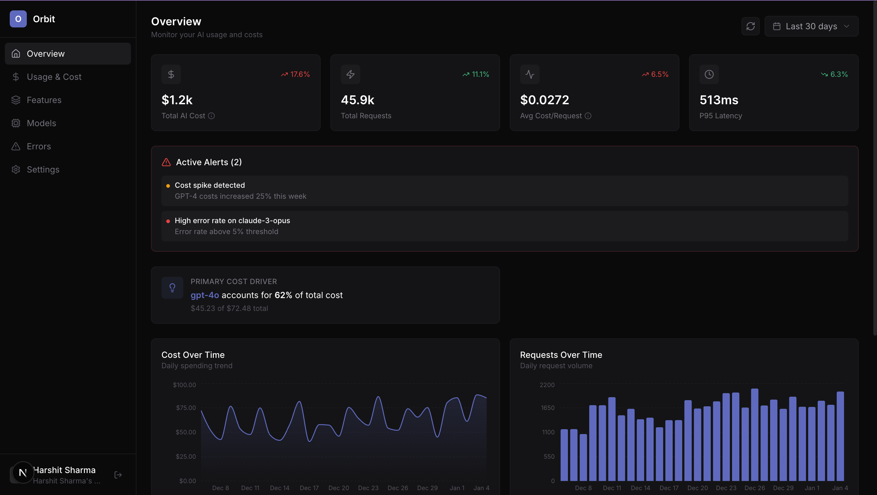 Orbit AI - Main product screenshot demonstrating key features and user interface