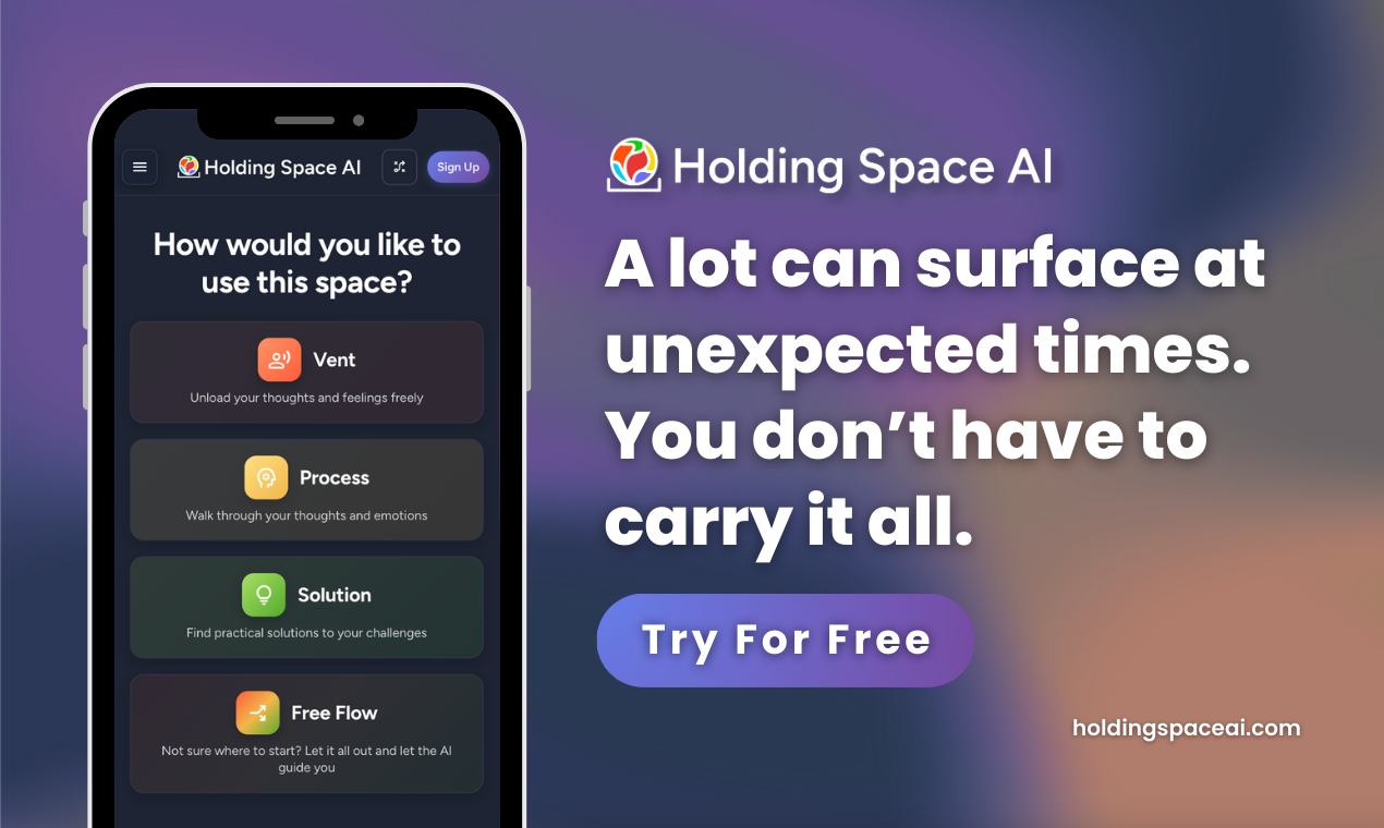 Holding Space AI - Soft Launch - Main product screenshot demonstrating key features and user interface