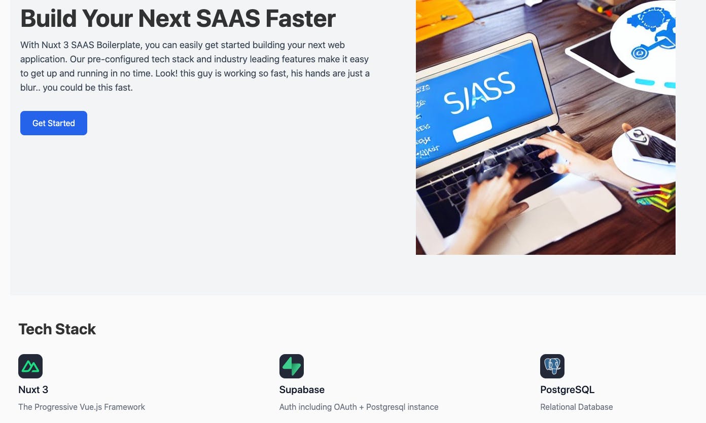 Nuxt 3 SAAS Boilerplate media 1