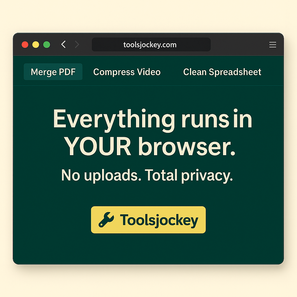 Strumentijockey - strumenti per la privacy - Strumenti di produttività sul lato client.Nessun server.Nessun caricamento. media 2