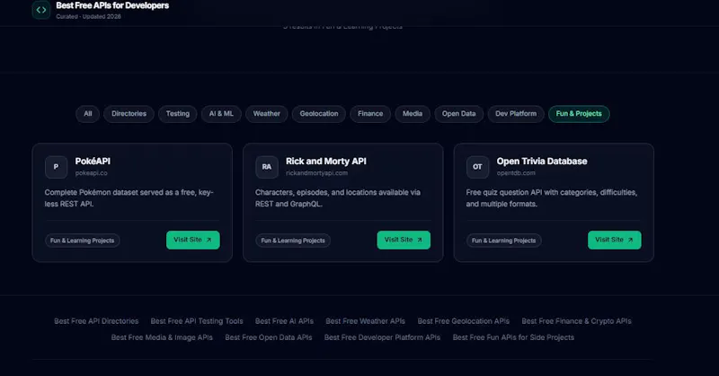 Ship Faster with Free APIs  screenshot 2