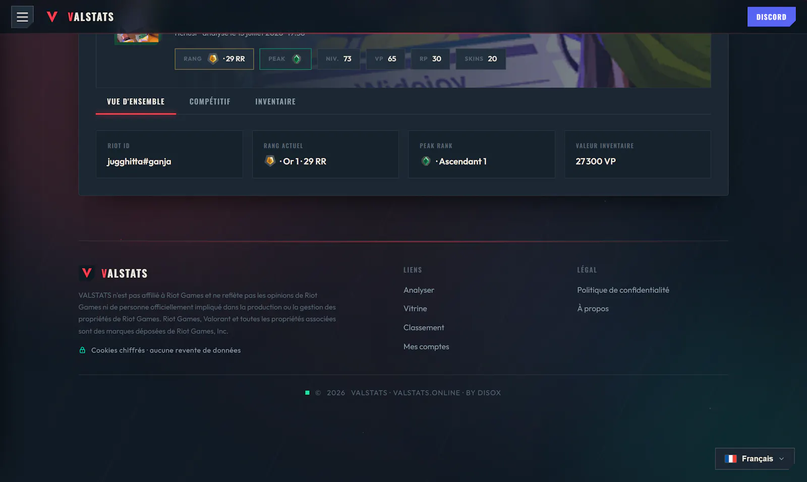 ValStats screenshot 1