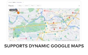 Clickable Google Maps gallery image