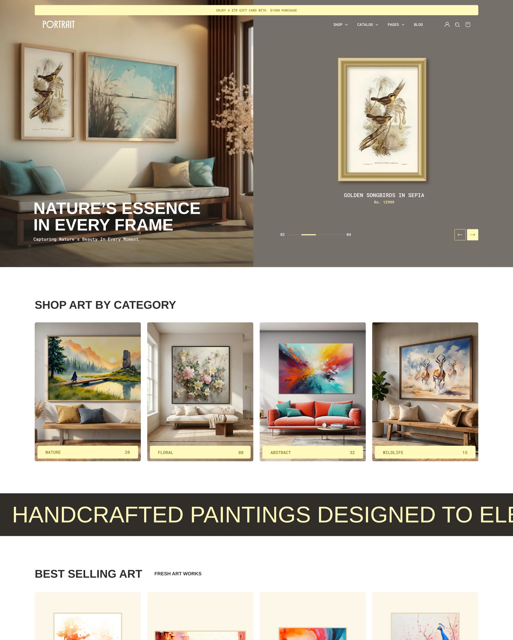 Portrait Art Shopify Theme gallery image