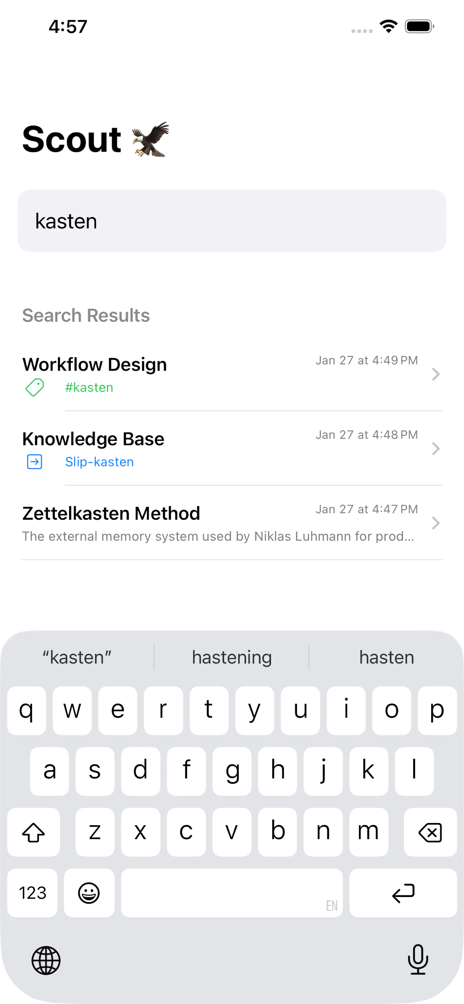 Scout: Zettelkasten Notes screenshot 4