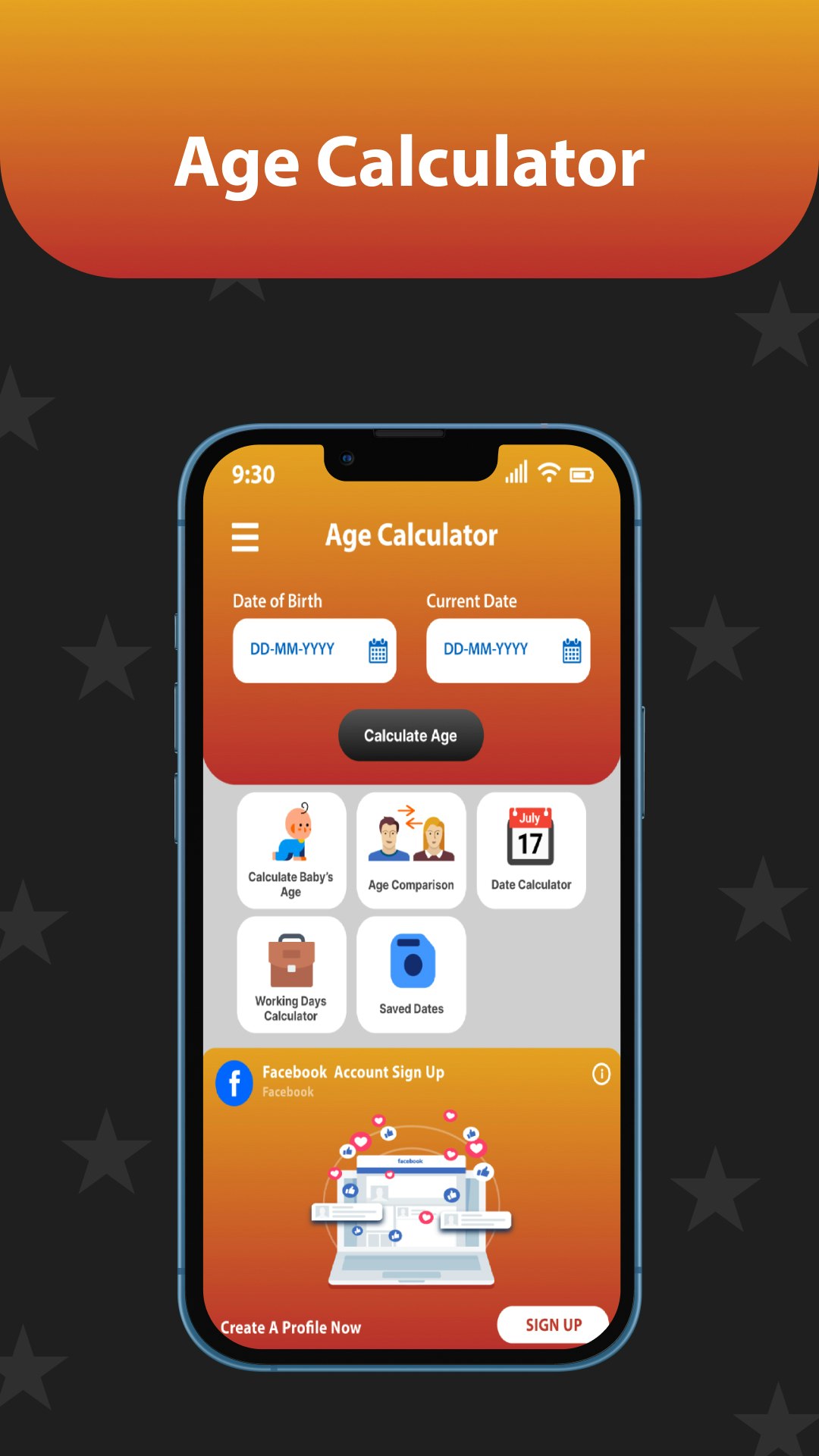Age | Birthday | Calculator gallery image