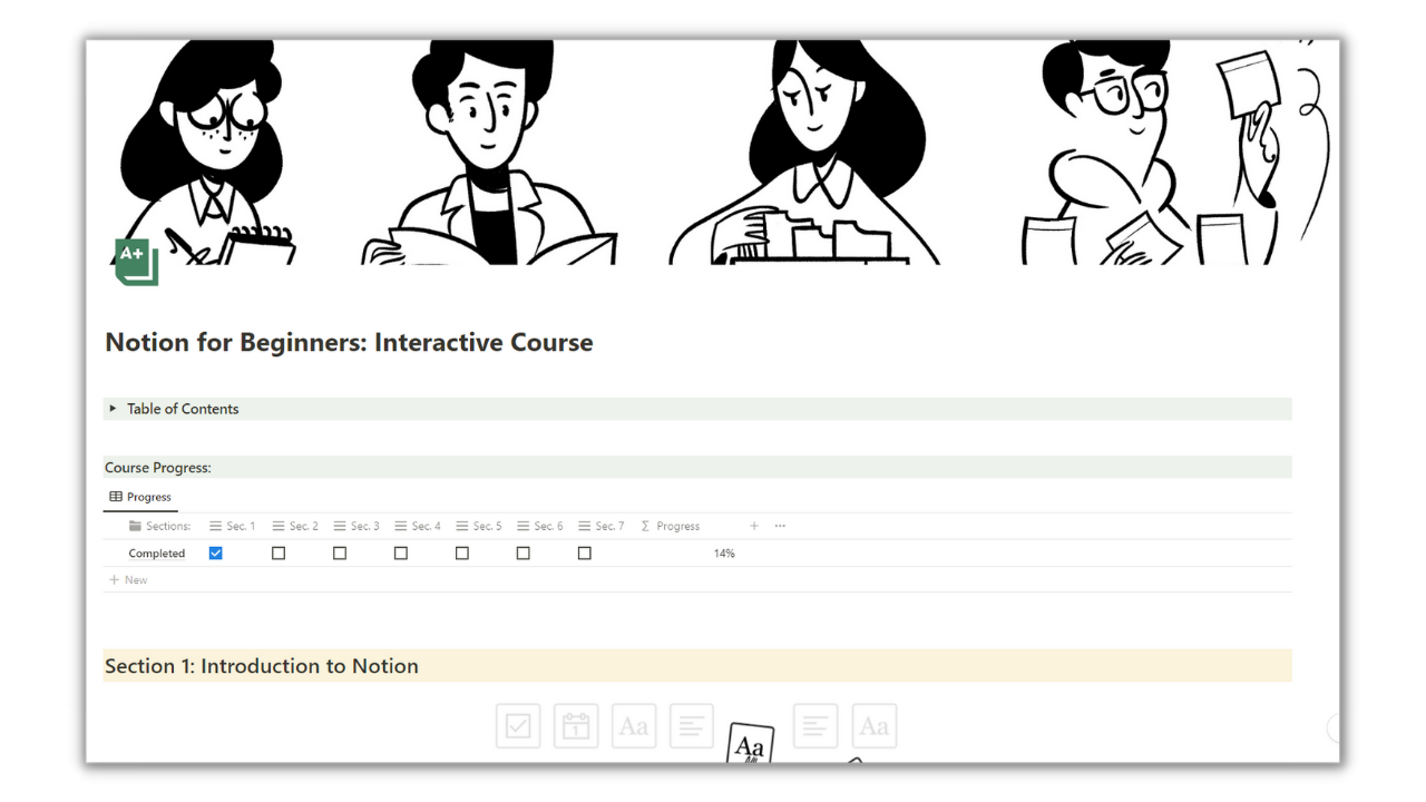 Noción para principiantes: curso interactivo - Noción para el curso de principiantes con secciones interactivas media 4