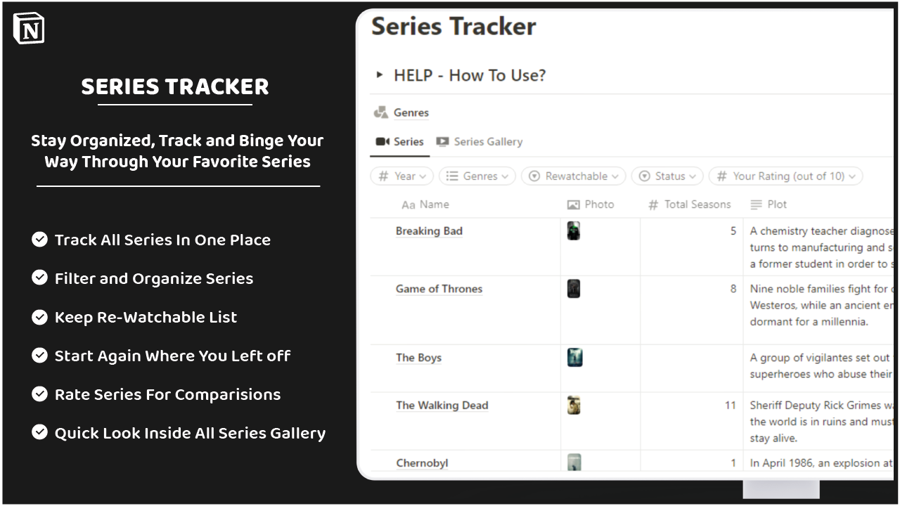 Tracker de la série media 1