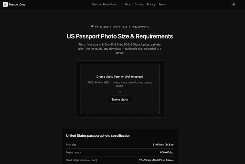 PassportCrop screenshot 2