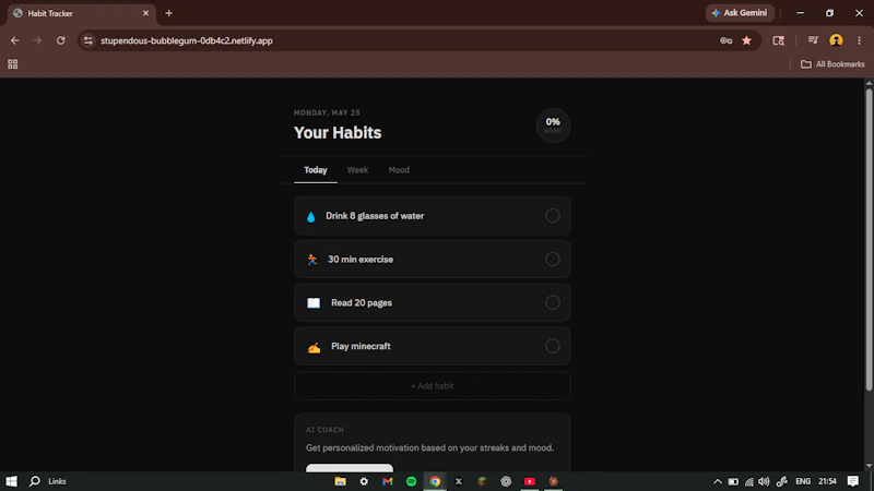 Grind-Habit Tracker screenshot 1