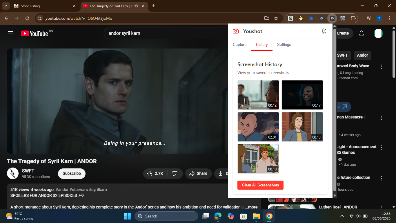 Youshot - YouTube screenshot tool  gallery image