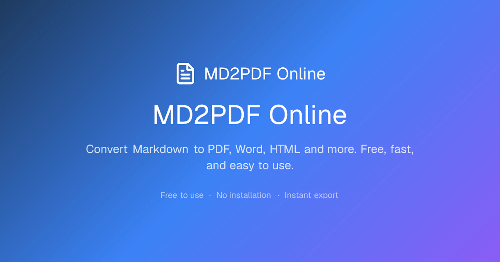 MDConvert Online screenshot 1