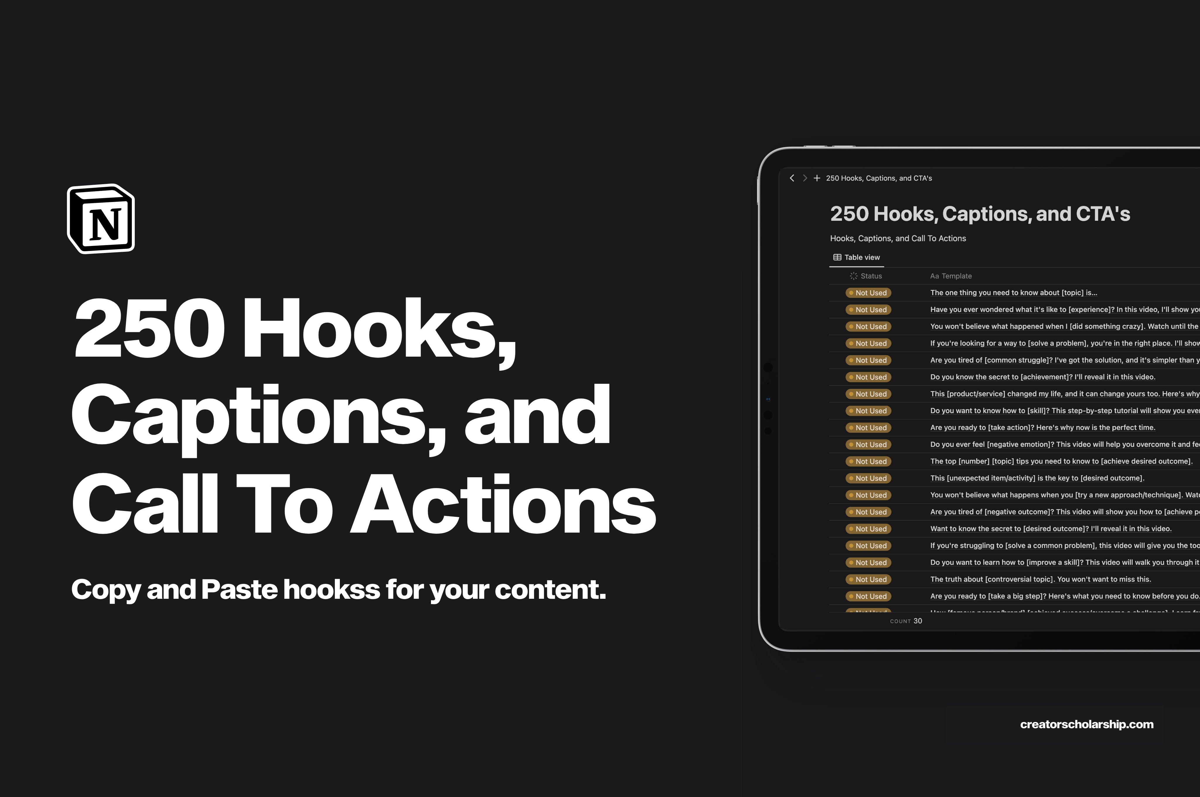 250 Hooks, Captions, and CTA's media 1