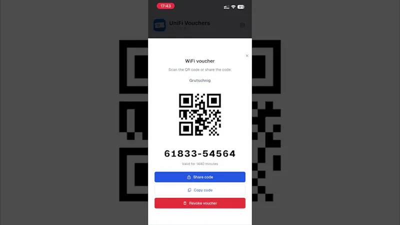 WiFi Vouchers for UniFi screenshot 1 (video preview)