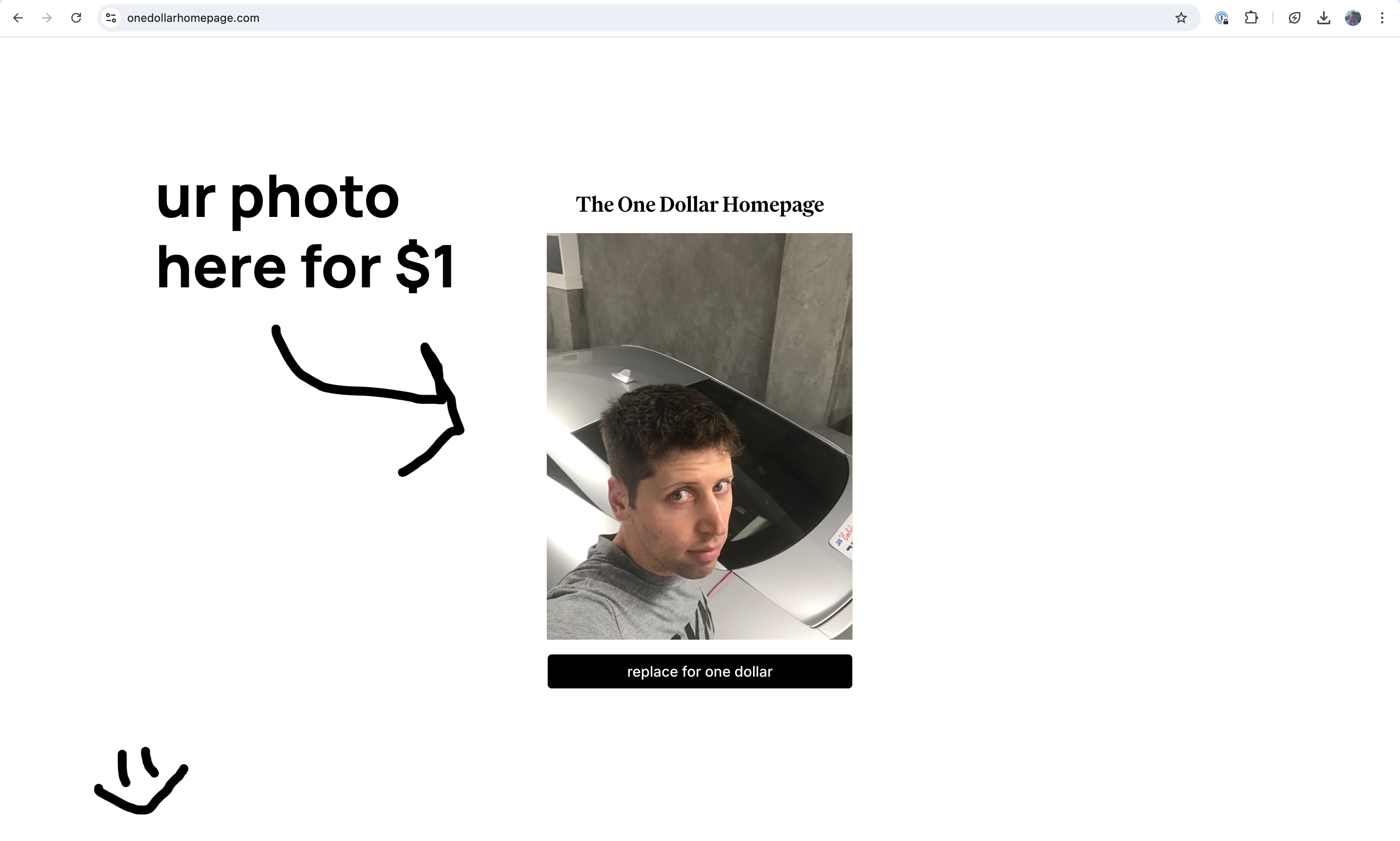 Eine Dollar -Homepage Medien 1