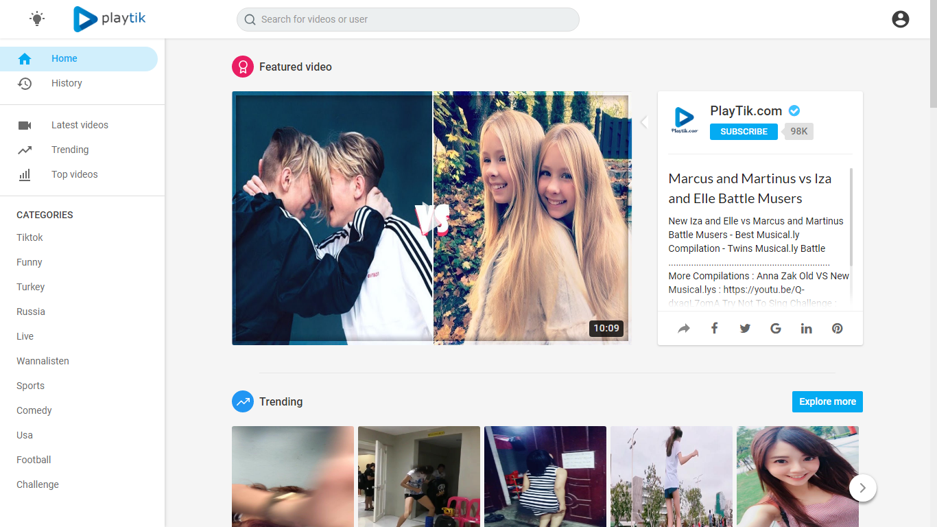 Tiktok viewer on web | Playtik.com gallery image