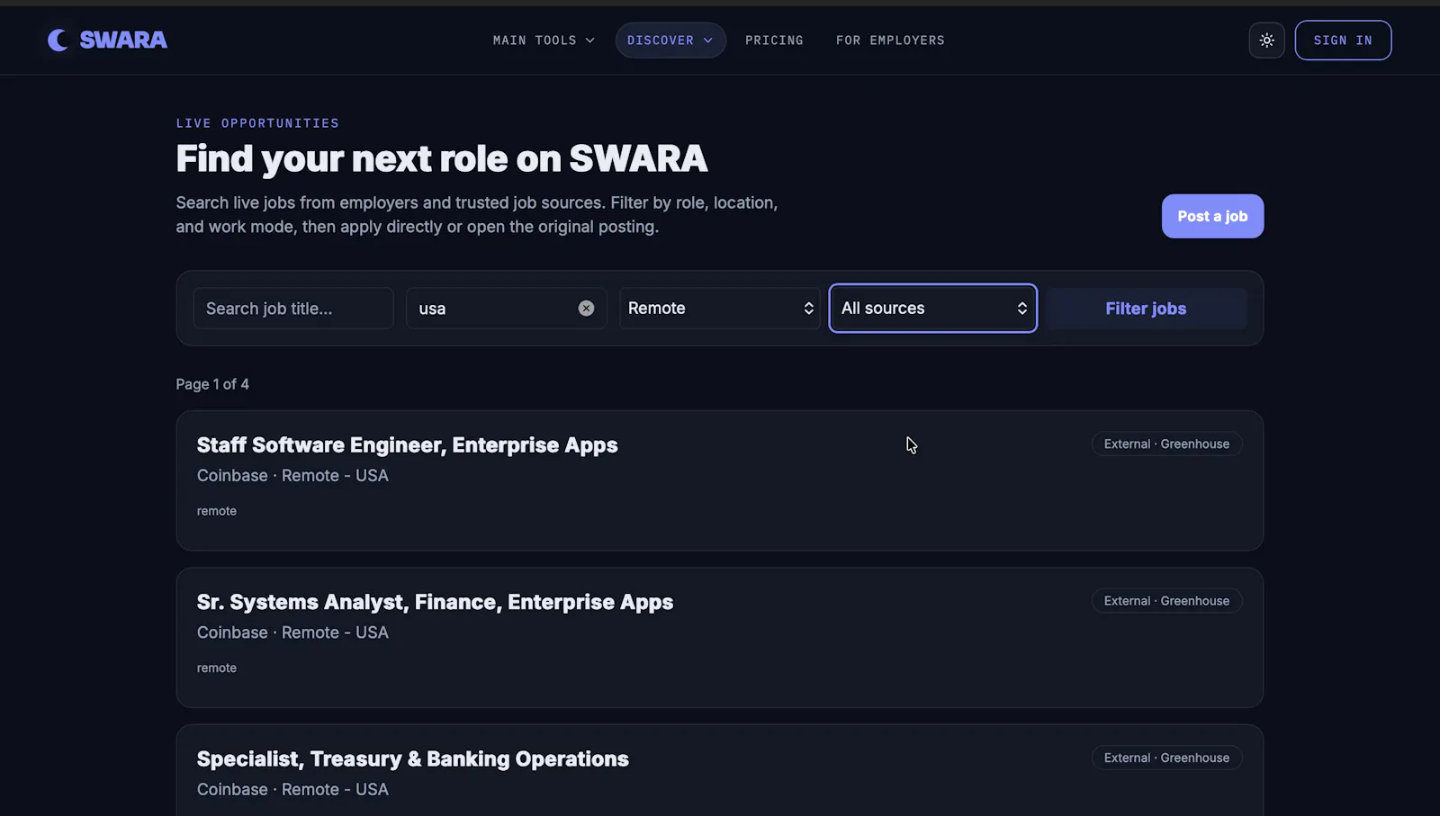 SWARA screenshot 2