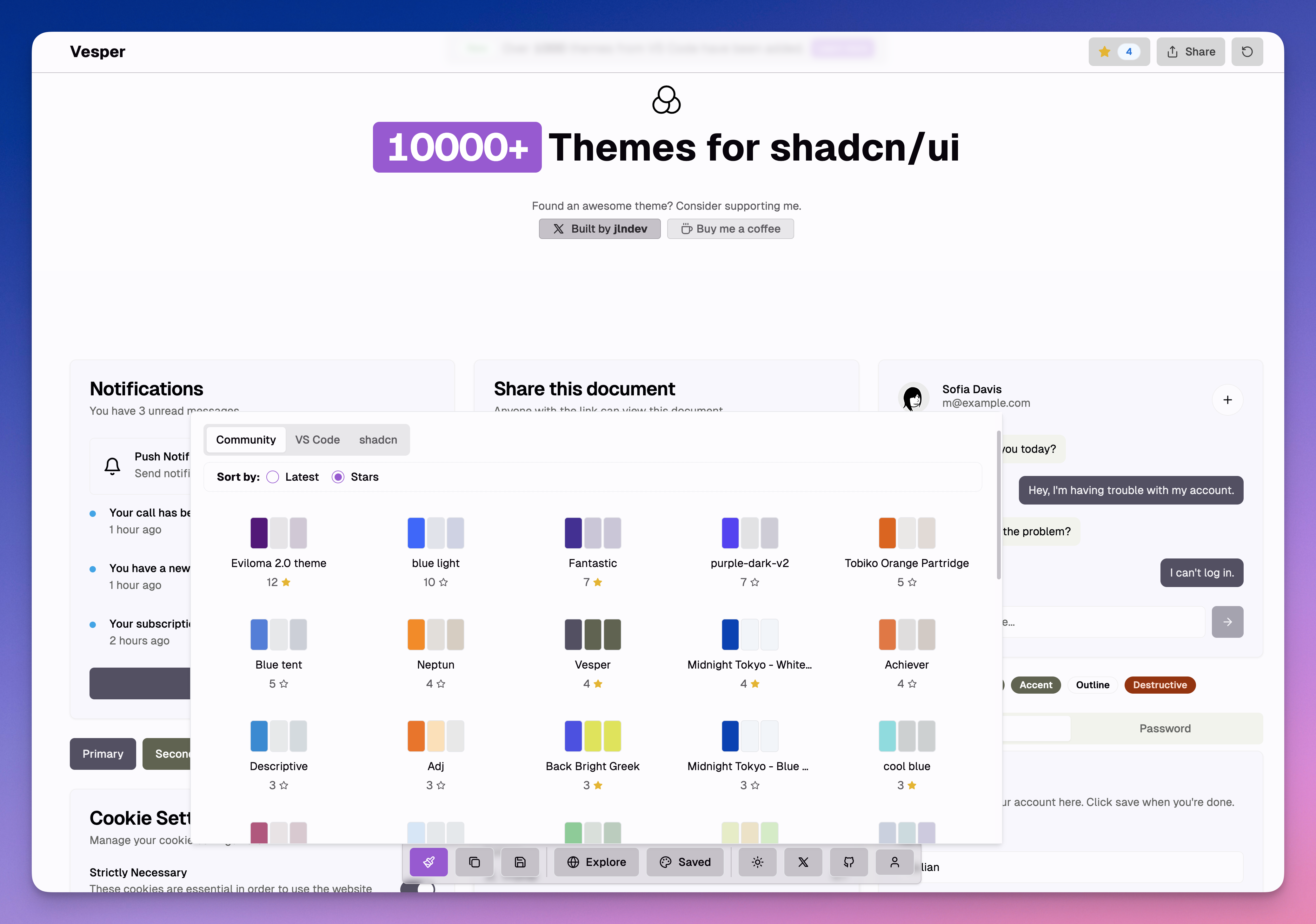 ui.jln.dev - 10000+ Themes for shadcn/ui media 3
