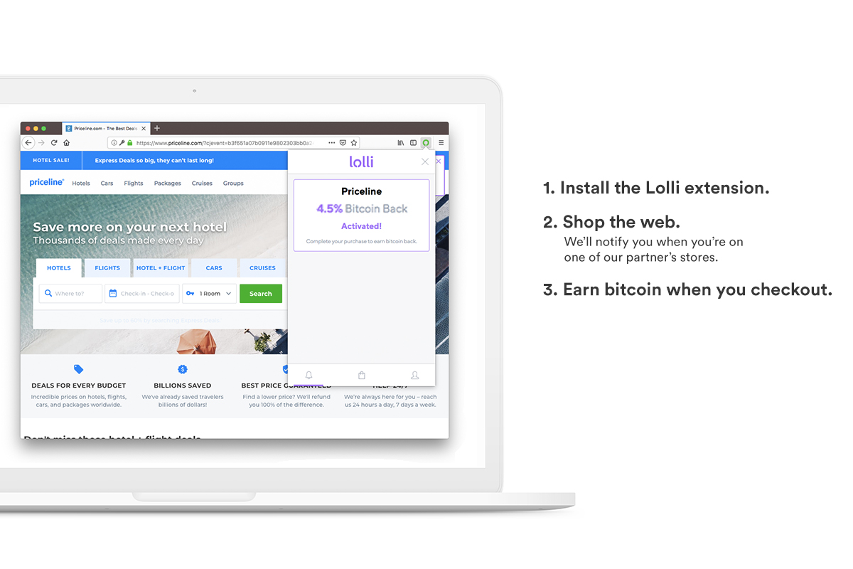 Lolli For Firefox Earn Free Bitcoin When You Shop Online Product - 