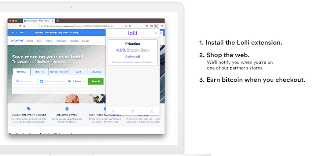 Lolli For Firefox Earn Free Bitcoin When You Shop Online Product - 