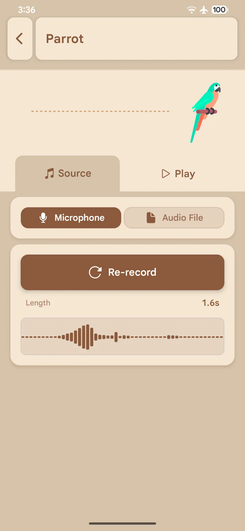 Parrot Audio Thing screenshot 2