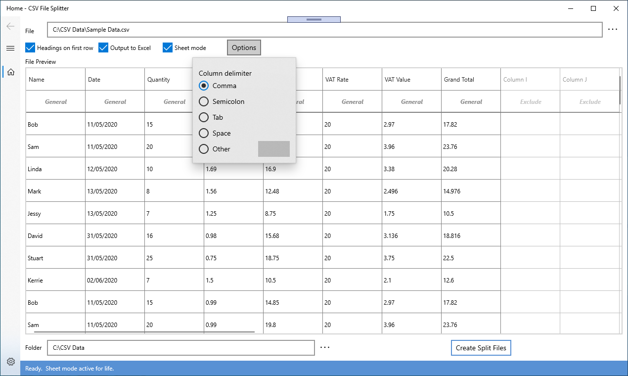 CSV File Splitter gallery image