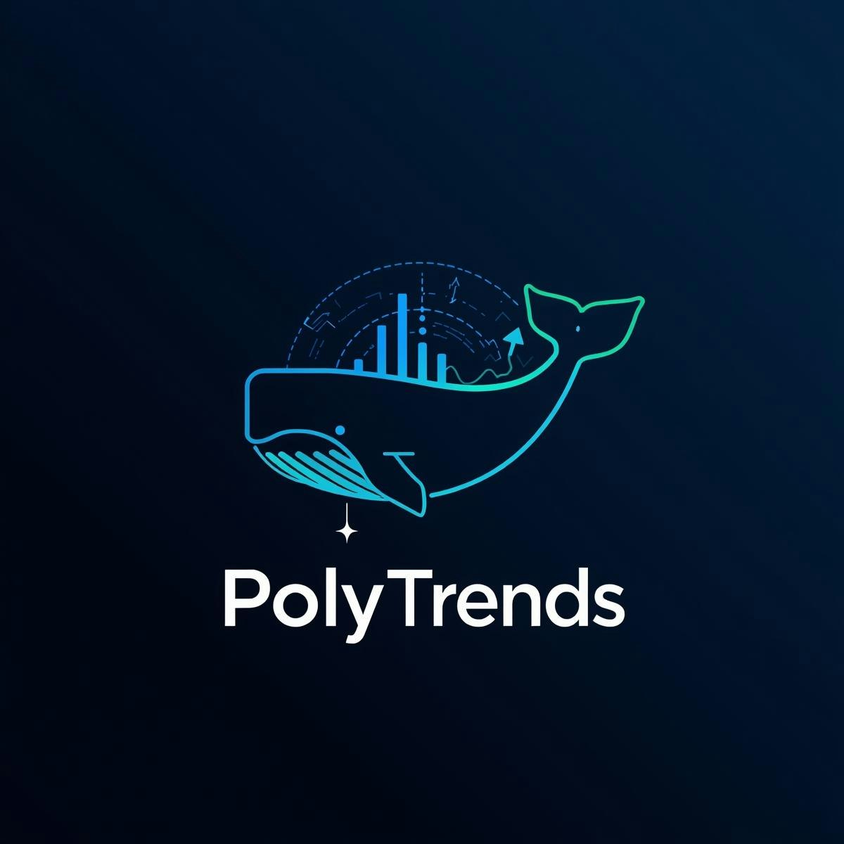 Polymarket Whale Tracker - Product Hunt launch logo and brand identity
