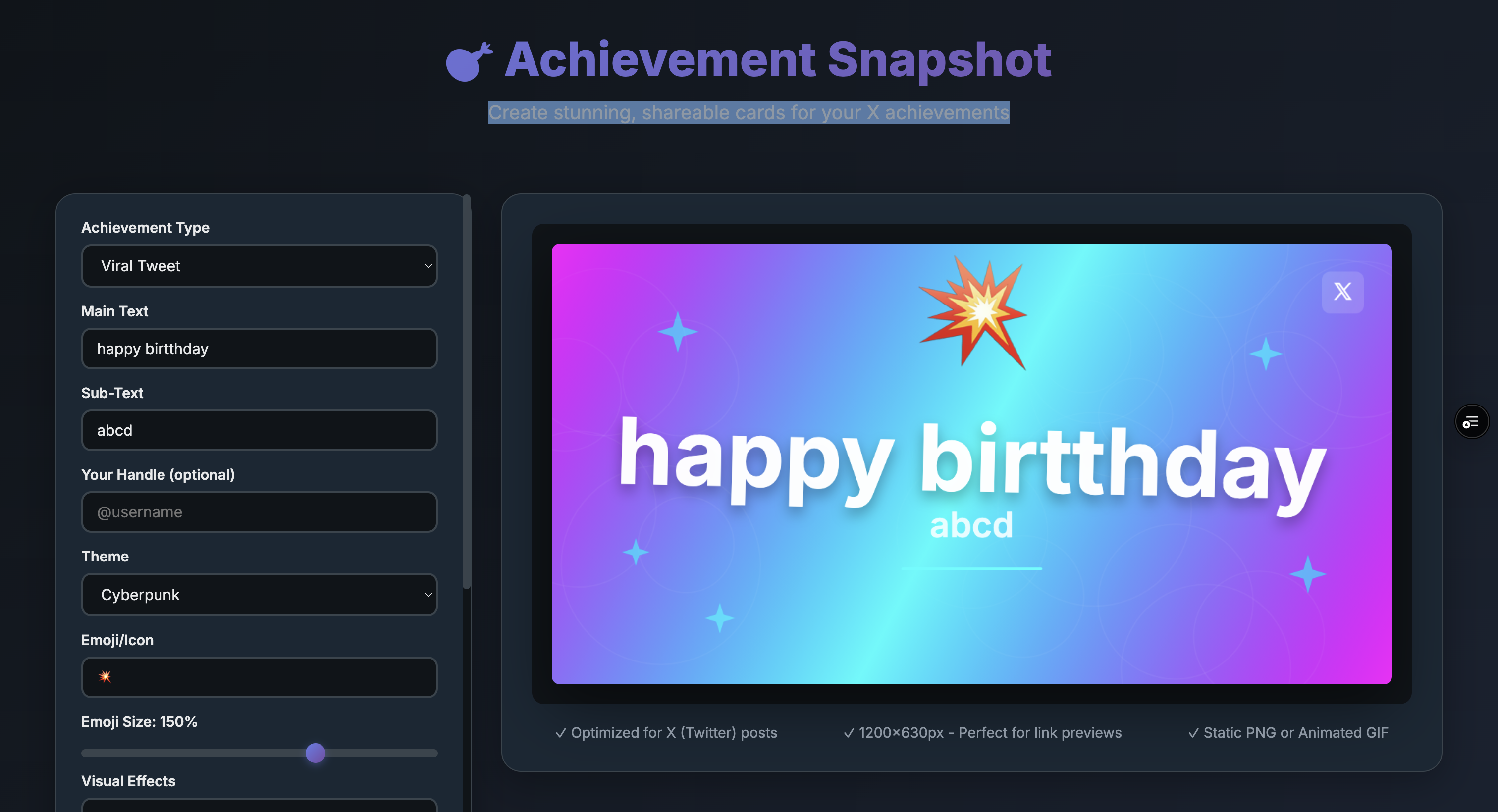 Achievement Snapshot