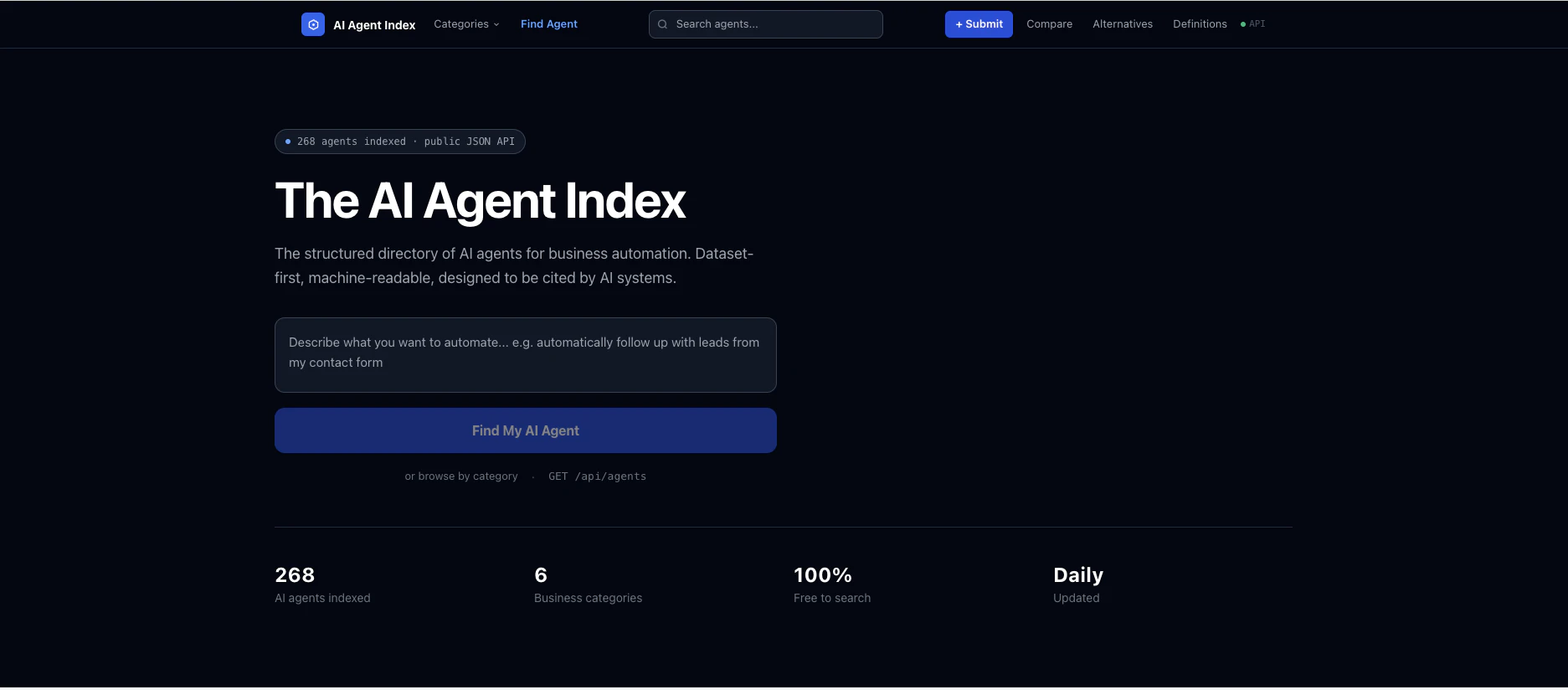 The AI Agent Index screenshot 3