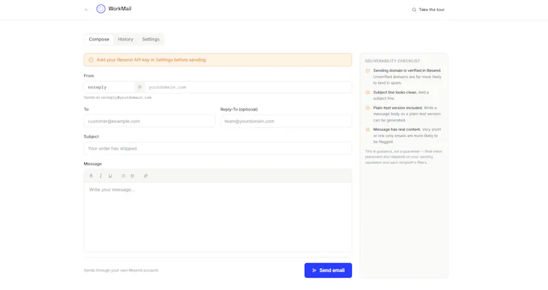 WorkMail screenshot 1
