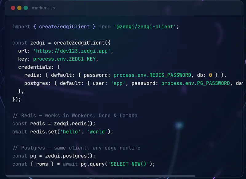 ZedGi — Edge Proxy for Redis, & DataBase screenshot 2